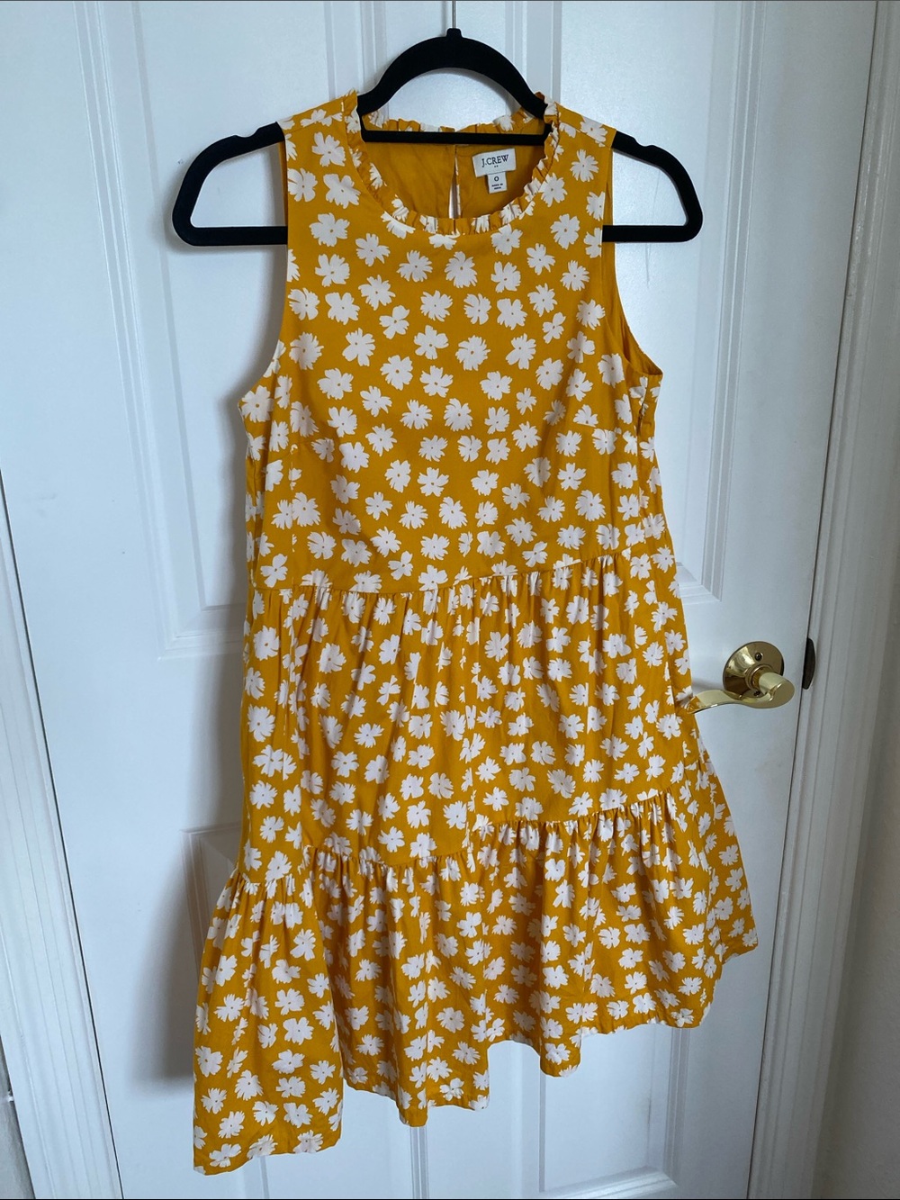 J. Crew Women’s Yellow Floral Sleeveless Dress EUC Size 0